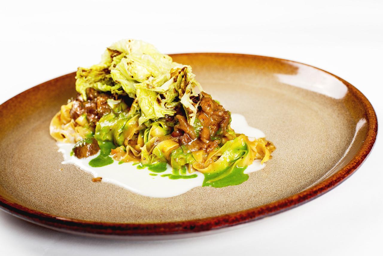 レトロ リバーサイド ウェルネス リゾート カルロヴィ・ヴァリ エクステリア 写真 A plate of pappardelle